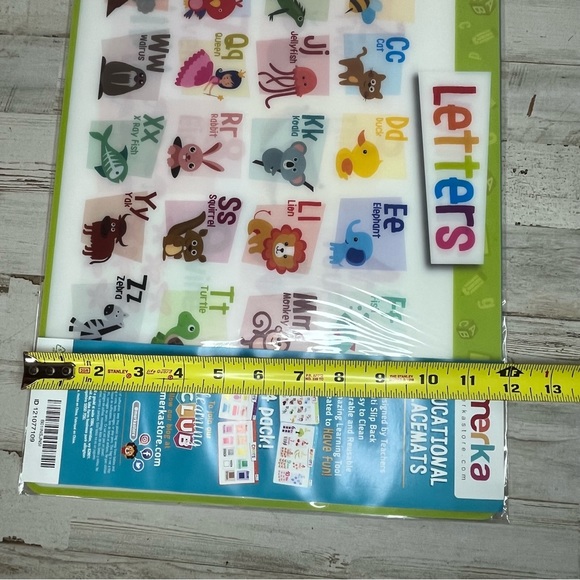 Set of 8 Merka Kids' Educational Placemats Reusable Non-Slip Silicone Teaching - Picture 5 of 10